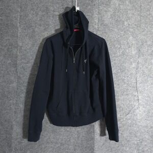 Sope Creek Womens Sz XL Full Zip Hoodie Long Sleeve Navy Blue Golf Performances